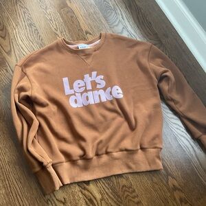FRNCH Brown Sweatshirt Let's Dance Crewneck